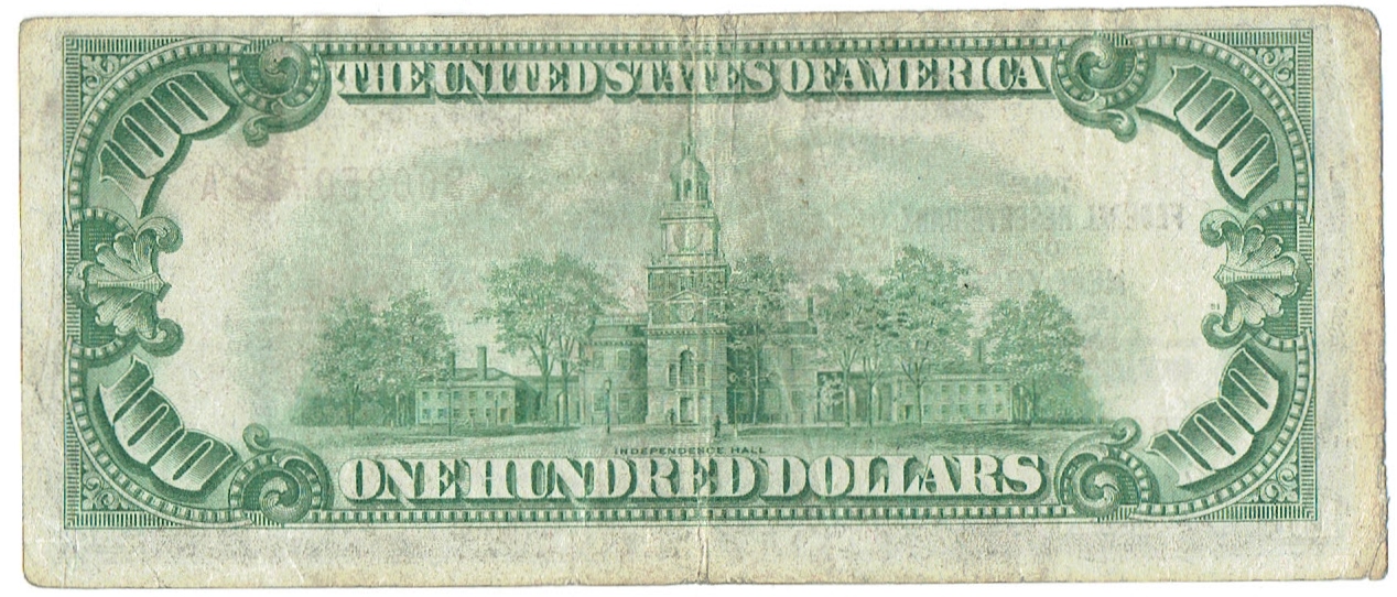 1929 One Hundred Dollar Federal Reserve Bank Note