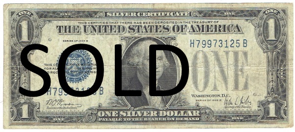 1928 one dollar silver certificate