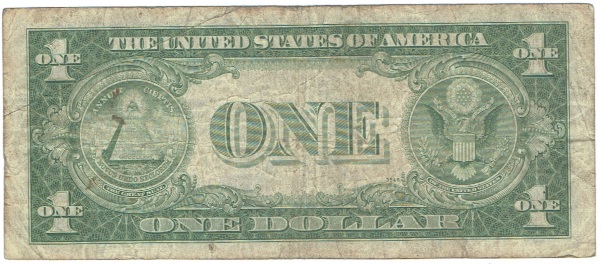 1935 A one dollar silver certificate north africa