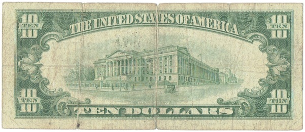 1953 ten dollar silver certificate