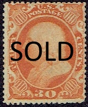 1860 US #38 Thirty Cent Orange Franklin