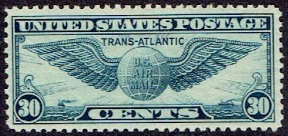 1939 C24 Thirty Cent Blue Winged Globe