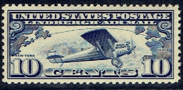 1927 C10 Ten Cent Blue Lindbergh Tribute
