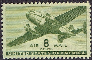 1944 C26 Eight Cent Olive Green Transport Plane