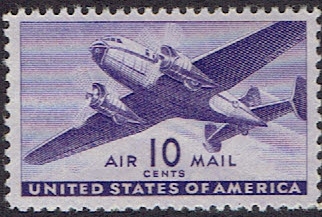 1941 C27 Ten Cent Violet Transport Plane