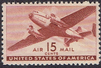 1941 C28 Fifteen Cent Brown Transport Plane