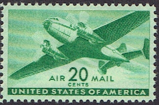 1941 C29 Twenty Cent Bright Green Transport Plane
